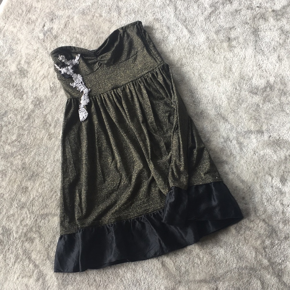 Free people sparkle strapless dress